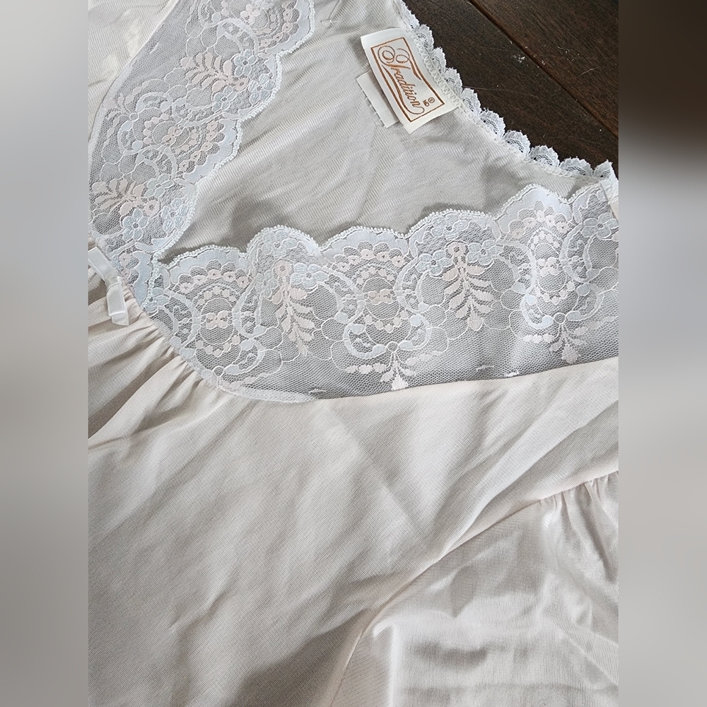 Vintage Lace Pink Nightie Slip Nightgown